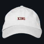 Stilvolle anpassbare Kappe mit fett gedrucktem Kin<br><div class="desc">Komfortabel verstellbare Kappe mit kühlem "King"-Text,  die ein elegantes und modernes Aussehen bietet.</div>