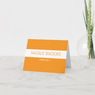 Stilvolle, anspruchsvolle orange Dankeskarte