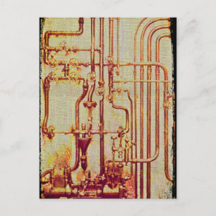 Stilvolle antike Wandpfeifen Postkarte