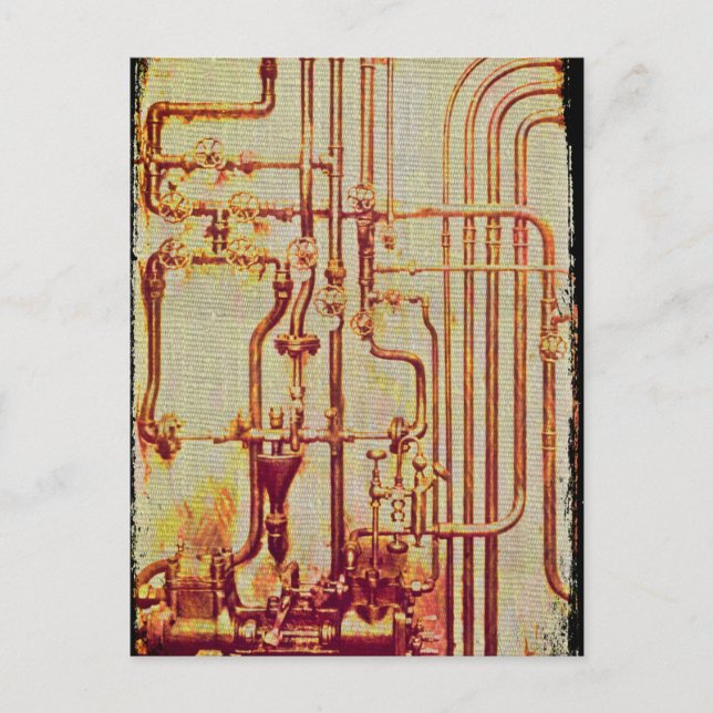 Stilvolle antike Wandpfeifen Postkarte (Vorderseite)