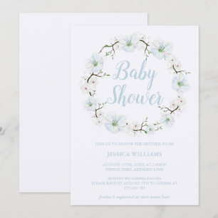 Stilvolle Apple Blume Wreath Baby Dusche Einladung