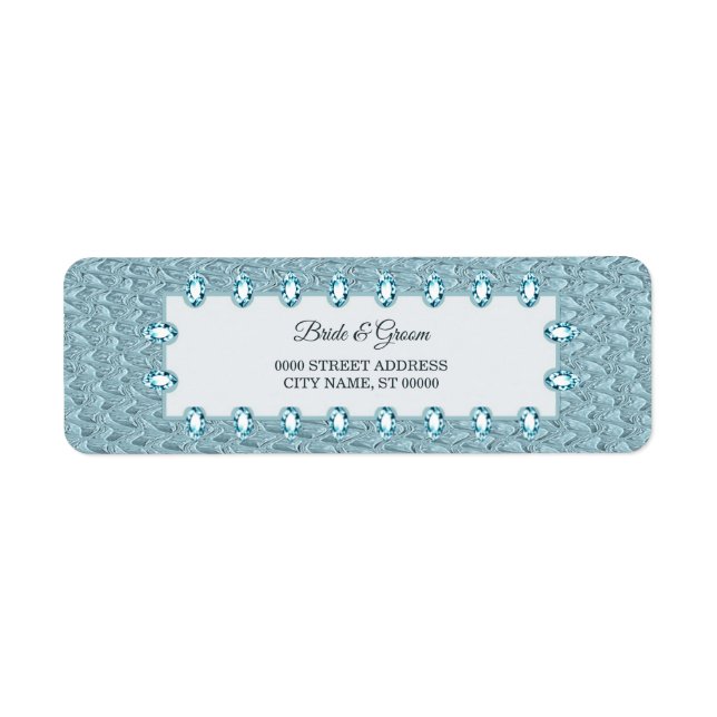 Stilvolle Aquamarine Dekorationsadresse (Vorne)