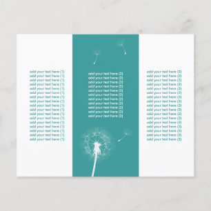 Stilvolle Aquamarine Tri-Fold-Flyer aus grünem Löw