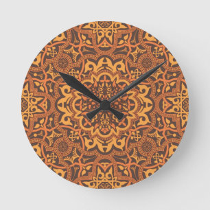 Stilvolle arabische Ornamente Runde Wanduhr