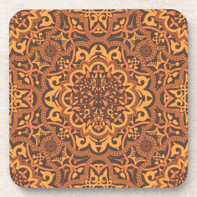 Stilvolle arabische Ornamente Untersetzer (Vorderseite)