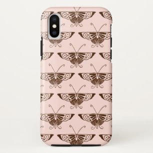 Stilvolle Art Deco Schmetterling - Schokolade und Case-Mate iPhone Hülle