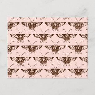 Stilvolle Art Deco Schmetterling - Schokolade und  Postkarte