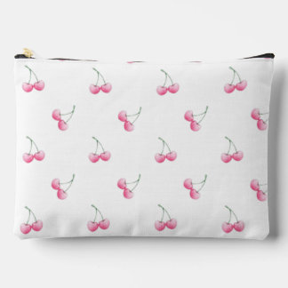 Stilvolle ästhetische Hot Pink Coquette Cherries Zubehörtasche