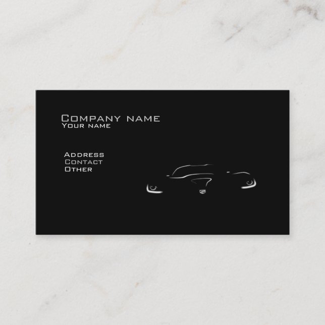 Stilvolle AutomobilVisitenkarte Visitenkarte (Vorderseite)