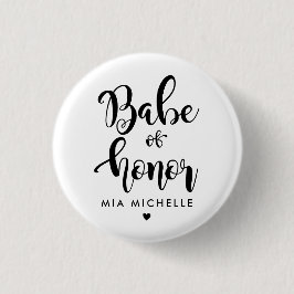 Stilvolle Babe aus Ehrenschwarz und Weiß Button