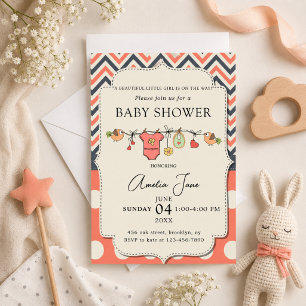 Stilvolle Babyparty-Einladung Einladung