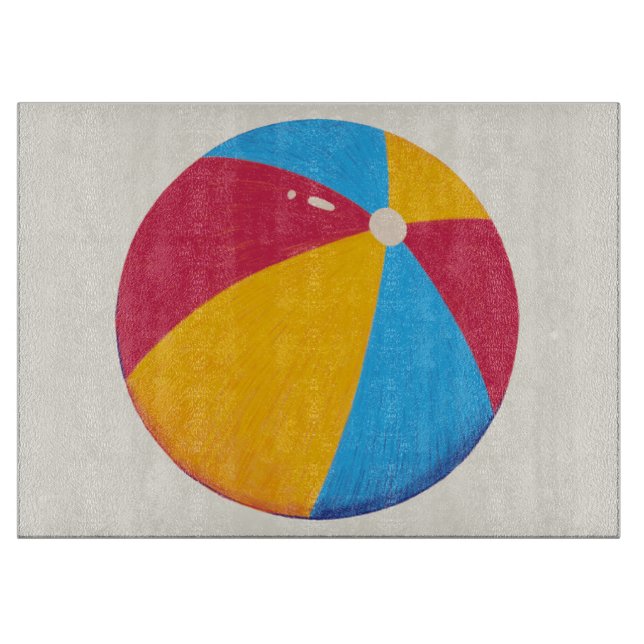 Stilvolle Beach Ball Cutting Board Schneidebrett (Vorderseite)