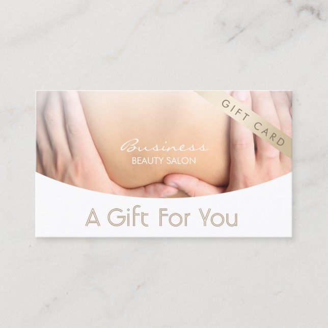 Stilvolle Beauty Therapy Salon Geschenkgutschein Rabattkarte (Vorderseite)