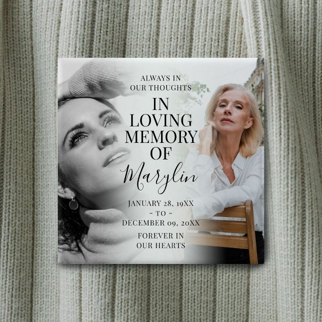 Stilvolle Beerdigungsdenkmal vor und nach dem Foto Button (Von Creator hochgeladen)