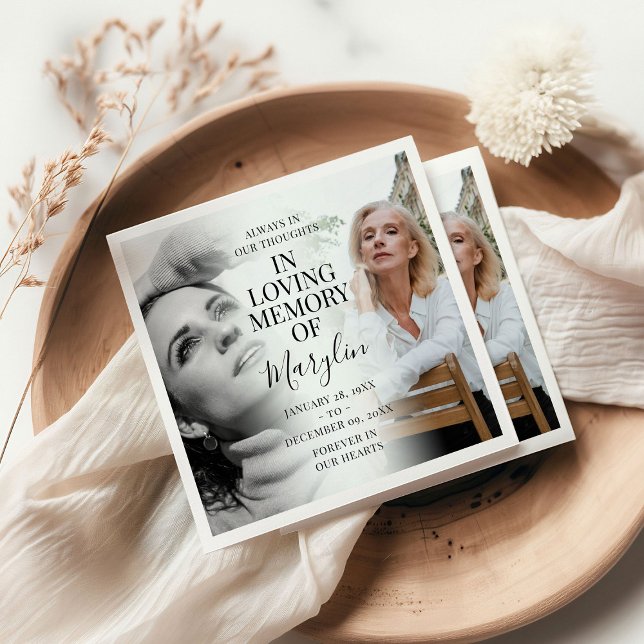 Stilvolle Beerdigungsdenkmal vor und nach dem Foto Serviette (Von Creator hochgeladen)