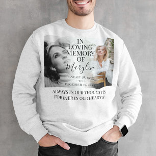 Stilvolle Beerdigungsdenkmal vor und nach dem Foto Sweatshirt