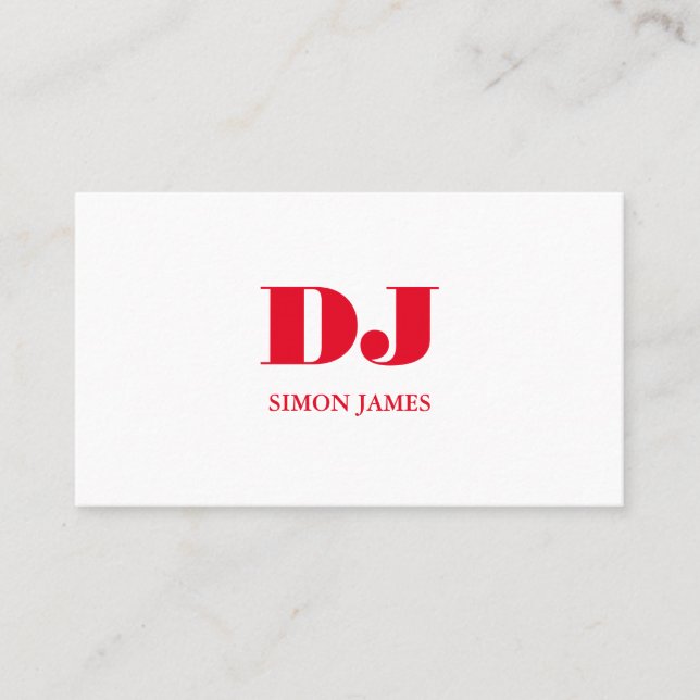 Stilvolle Berufliche DJ Business Card Visitenkarte (Vorderseite)