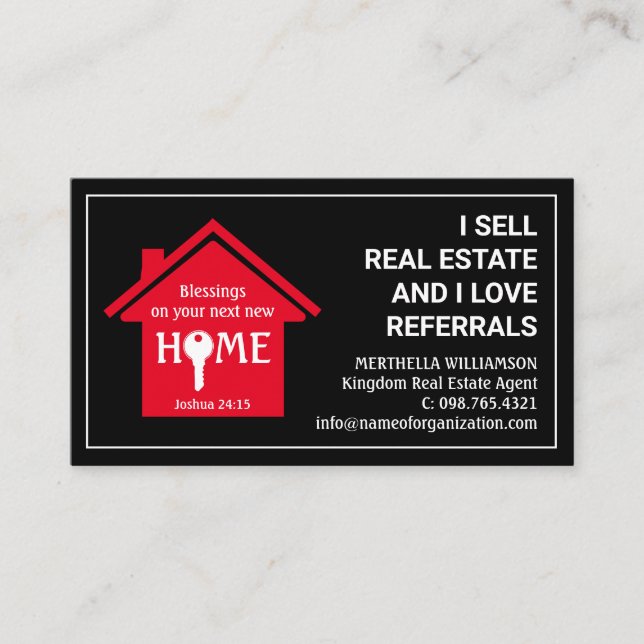 Stilvolle Berufliche Realtor Real Anwesen Agent Visitenkarte (Vorderseite)
