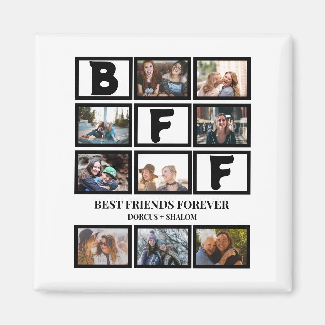 Stilvolle BESTE FREUNDIN Best Friends Forever 9 Fo Magnet (Vorne)