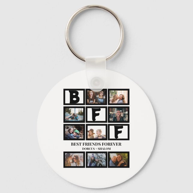 Stilvolle BESTE FREUNDIN Best Friends Forever 9 Fo Schlüsselanhänger (Vorderseite)