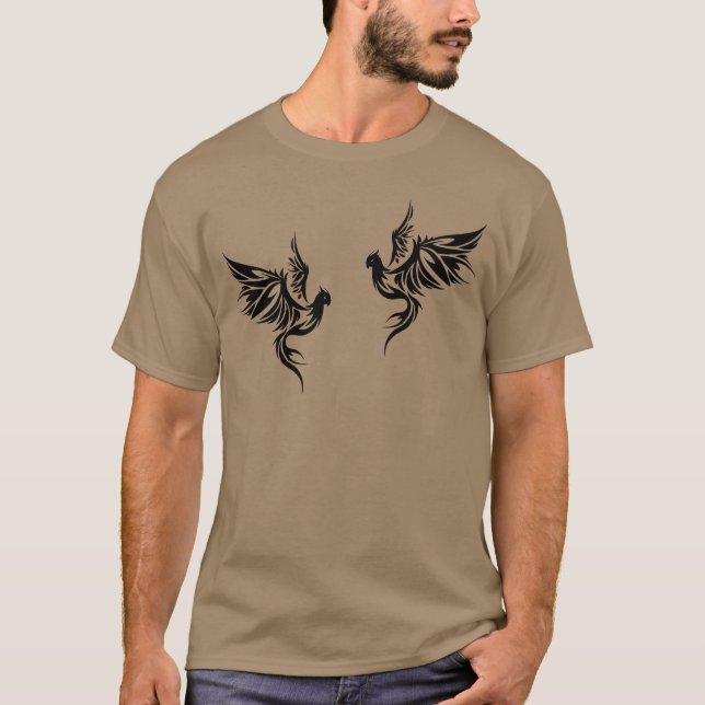 Stilvolle Bird-Freunde T-Shirt (Vorderseite)