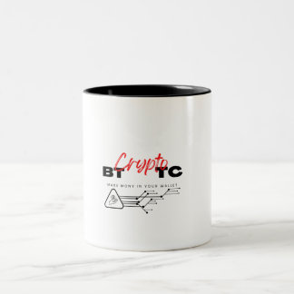Stilvolle Bitcoin & Cryptowährungs-Kaffee-Cup Zweifarbige Tasse