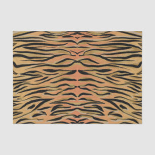 Stilvolle Black Gold Tiger Animal Print Seidenpapier