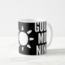 Stilvolle Black Good Morning Sun Tee Tasse