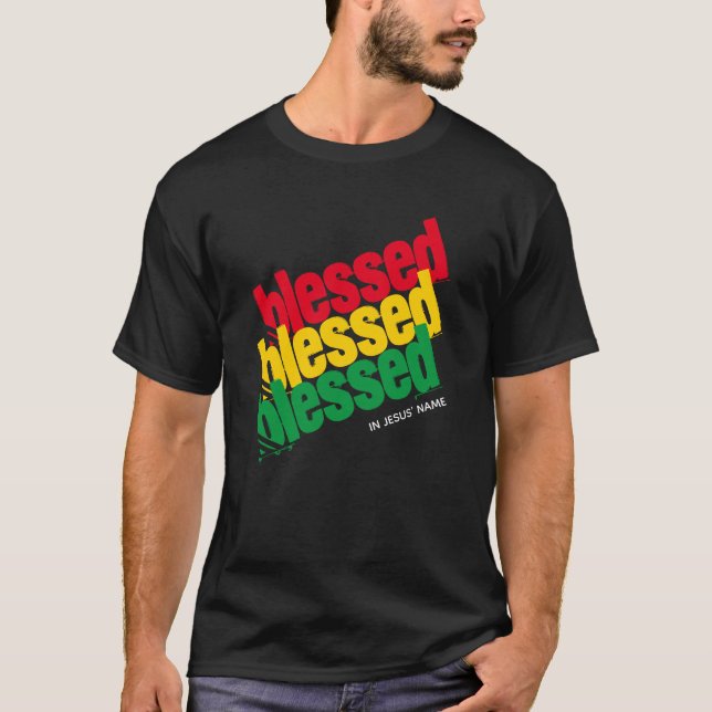Stilvolle BLAESSEE im Namen Jesu Christlich T-Shirt (Vorderseite)