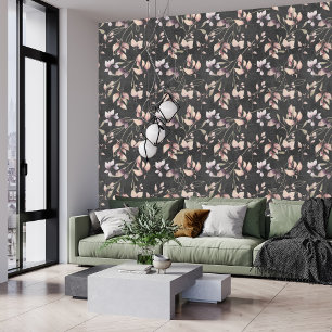 Stilvolle Blätter aus Rosa und Goldstein auf Schwa Tapete