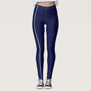Stilvolle, blau Toned Monochrome dünne Linien Leggings