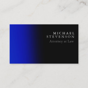 Stilvolle Blue Black Attorney at Law Business Card Visitenkarte