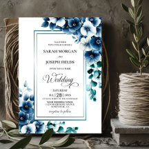 Stilvolle Blue Floral Wedding