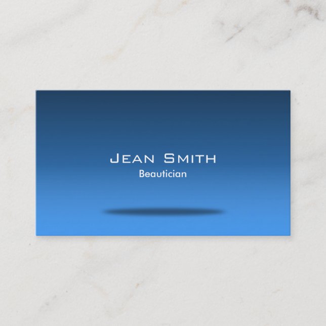 Stilvolle Blue Room Beautician Business Card Visitenkarte (Vorderseite)
