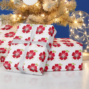 Stilvolle Blume Geschenkpapier