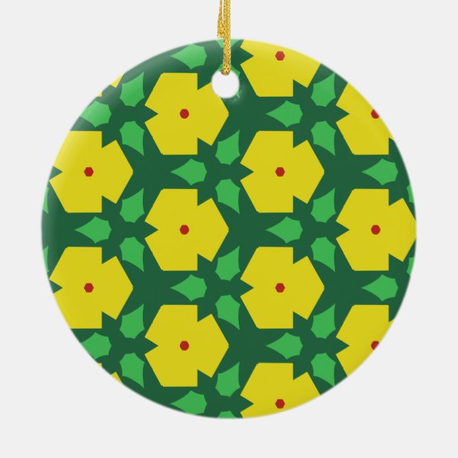 Stilvolle Blume Keramik Ornament (Hinten)