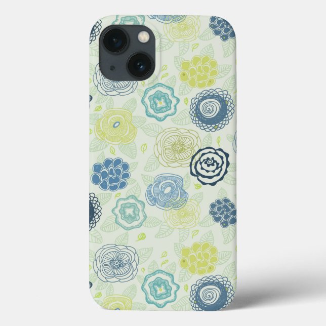 Stilvolle Blumenmuster mit niedlichen Blume Case-Mate iPhone Hülle (Rückseite)