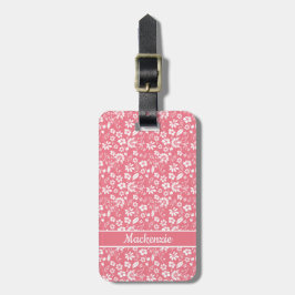Stilvolle Blush Pink Girly Tropical Spring Blumen Gepäckanhänger