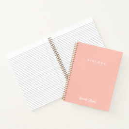 Stilvolle Blush Pink Minimalistisch Girly Student Notizbuch