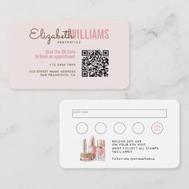 Stilvolle Blush Pink Schönheit Ästhetik Loyalität  Visitenkarte