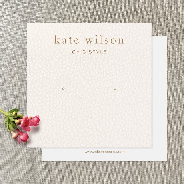 Stilvolle Blush Pink Stud Earring Display Card (Von Creator hochgeladen)