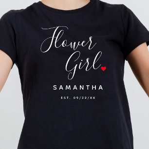 Stilvolle Blütenmädchen-Hochzeit T-Shirt
