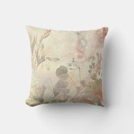 Stilvolle botanische Kernflora | Elfenbein Kissen