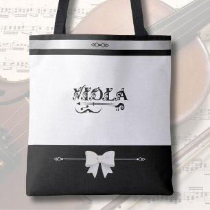 Stilvolle Bratscherin Schwarz-Weiß-Bratschentasche Tasche