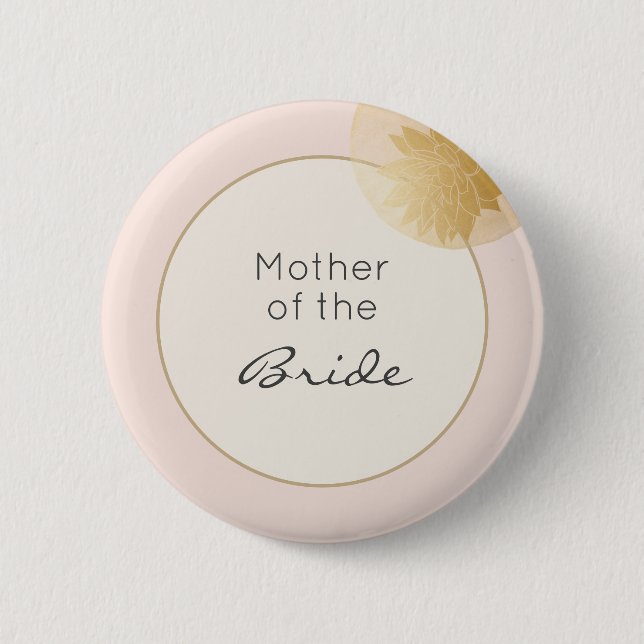 Stilvolle Brautgoldmutter Button (Vorderseite)