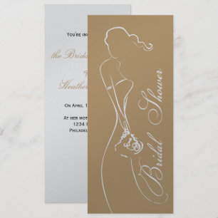 Stilvolle Bride Mocha Bridal Dusche Einladung