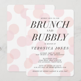 Stilvolle Brunch- und Bubbly Bridal Dusche Einladu Einladung