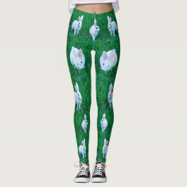 Stilvolle Bunny Rabbit Tiergras Leggings