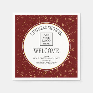 Stilvolle Burgundy BUSINESS SHOWER Serviette