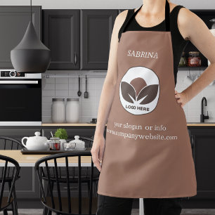 Stilvolle Business-Logo-Schürze   Mocha Mousse Schürze